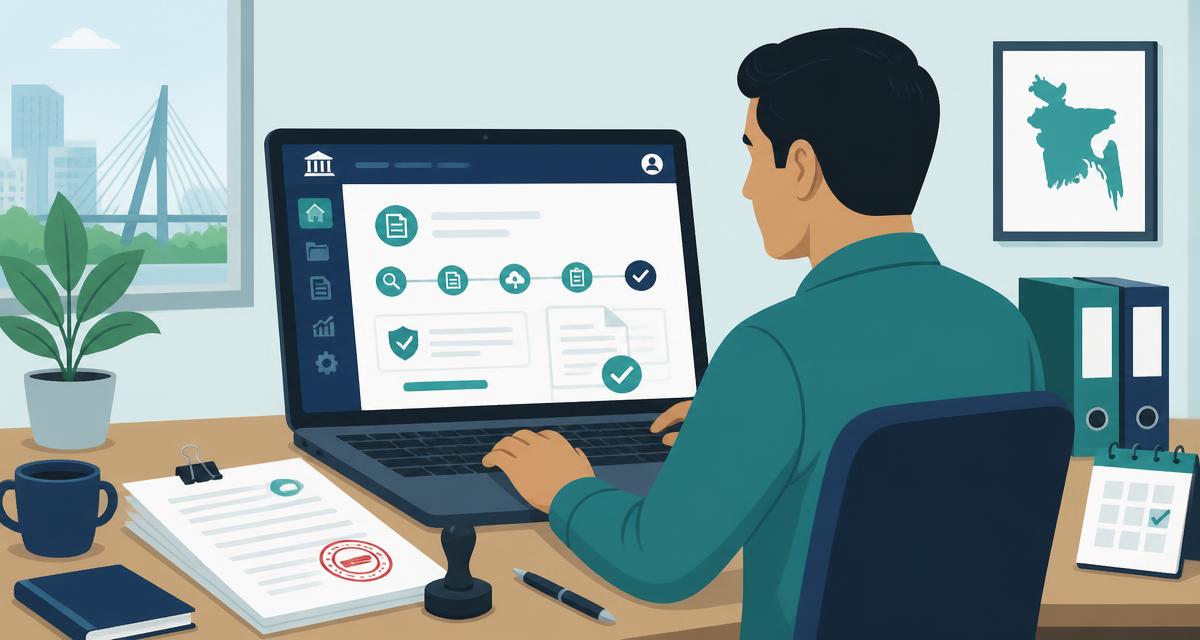 Bangladeshi tenderer submitting a bid on the national e-GP portal
